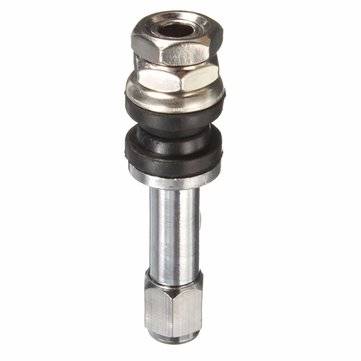 4pcs Universal Chrome Flush Mount Metal Tire Tyre Valve Stems Bolt With Cap TR48