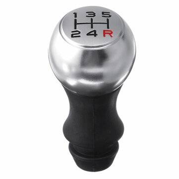 5 Speed Gear Shift Knob Shifter Matte Chrome For Peugeot 106 206 306 207 307 407 (COLOR: BLACK)