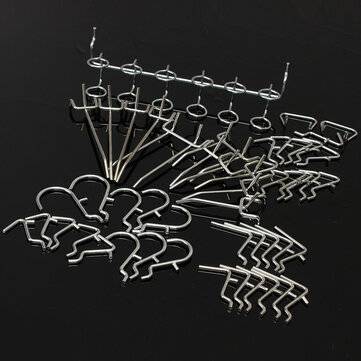 50Pcs Pegboard Display Hooks Assortment Kit  Store Organizing Tools
