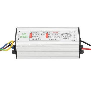 50w Waterproof Power Supply AC85-265V To 27-36V LED Power Supply Driver Adapter