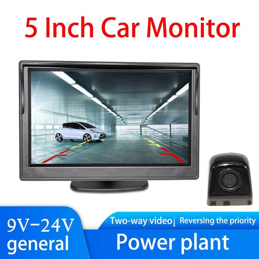 5 Inch Car Monitor AHD LCD 5inch HD Screen for Reverse Rear View Camera DVD VCD
