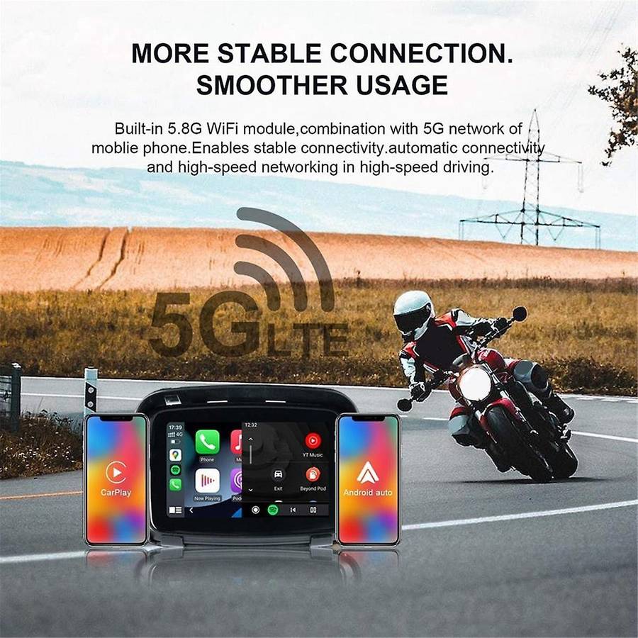 5 Inch Motorcycle Gps Navigation Portable Motor Navigator Gps Navigation Motorcycle Carplay Android