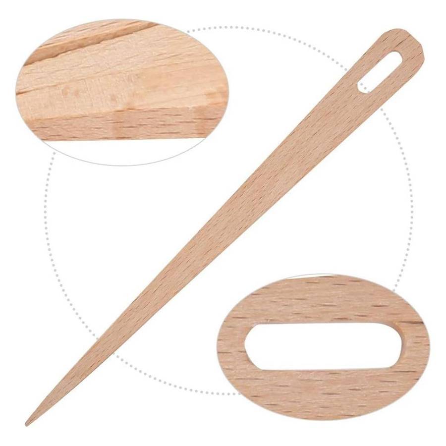 5 Pack Wooden Knitting Crochet Needles Wooden Hand Loom Sticks Tapestry Sewing Making DIY Knitting T