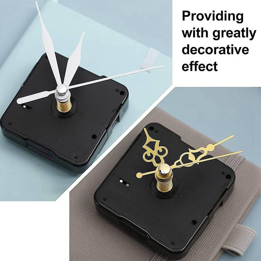 5 Pcs Clock Movement Mechanism Parts Silence Quartz DIY Wall Clock with 7 Different Pairs Clock Hand