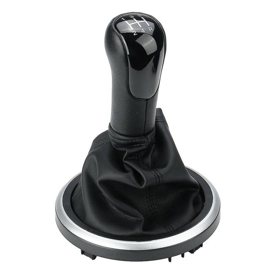 5 Speed Black Car Gear Shift Knob Stick Shift Knob Boot Cover for Fiesta Transit Connect 2002-2022 2