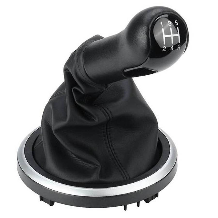 5 Speed Black Car Gear Shift Knob Stick Shift Knob Boot Cover for Fiesta Transit Connect 2002-2022 2
