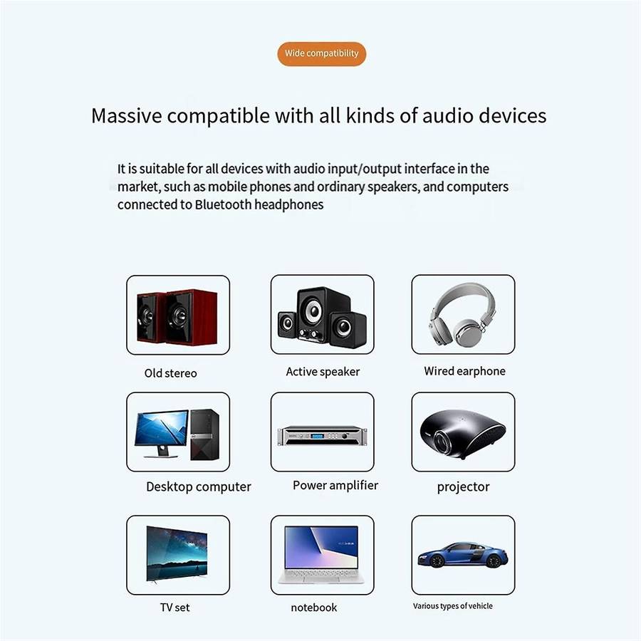 5.3 Bluetooth Transmitter Receiver 2-In-1 Bluetooth Adapter with LED Display RGB Light for Car PC TV