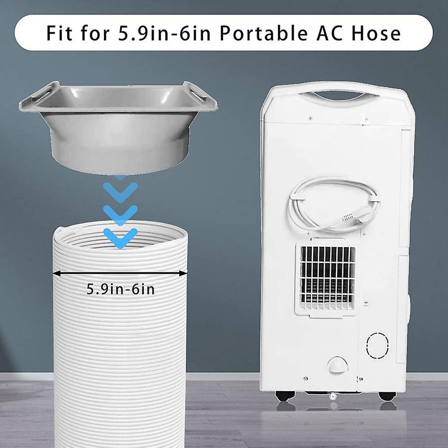 5.9Inch Portable Air Conditioner Exhaust Hose Coupler Window Adapter A/C Unit Tube Connector Air Con