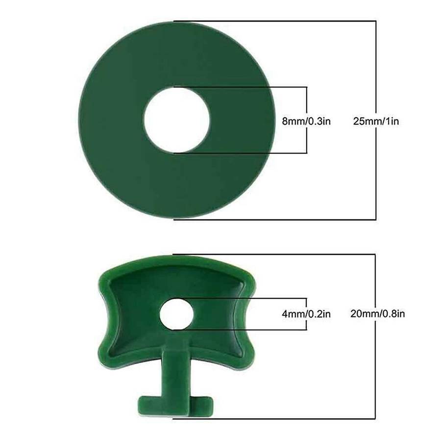 50 Sets Clips Washer Set for Aluminium Greenhouse Insulation Netting Shading, Green