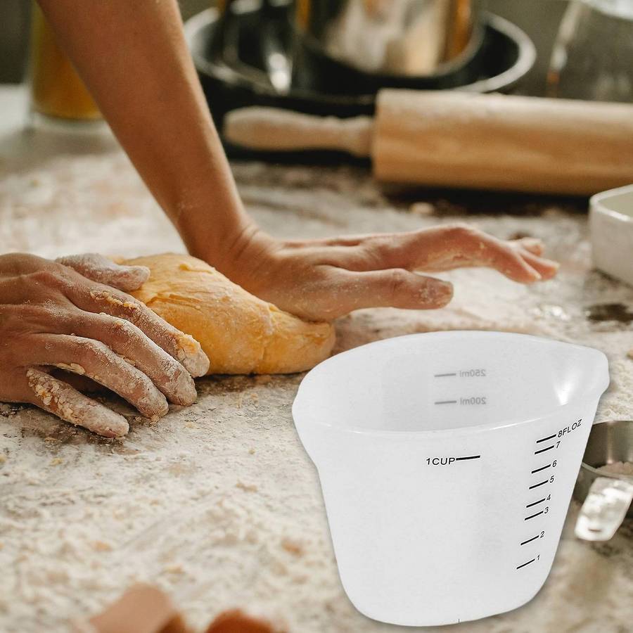 500ml and 250ml Reusable Silicone Measuring Cups Household Translucent Measuring Cups with Graduati