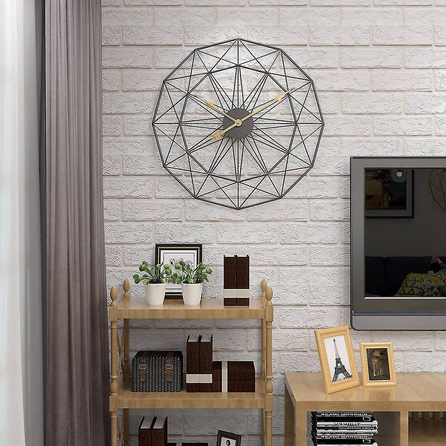 50cm Retro Nordic Type Iron Art Silent Hanging Wall Clock Mute Hanger Clocks Room Bedroom Decor New