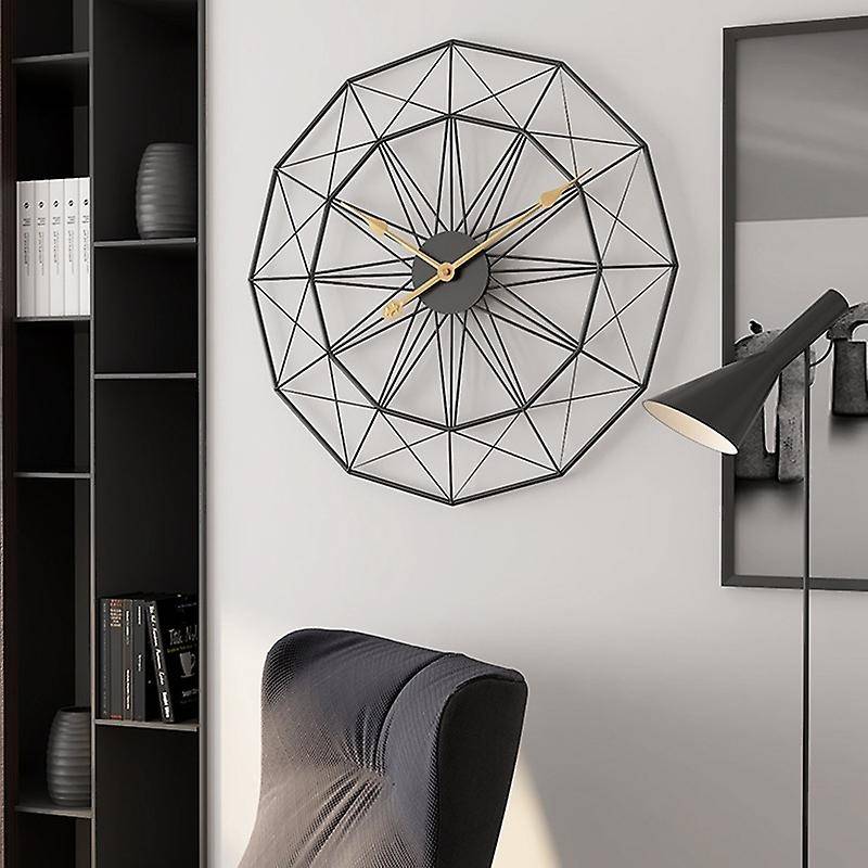 50cm Retro Nordic Type Iron Art Silent Hanging Wall Clock Mute Hanger Clocks Room Bedroom Decor New