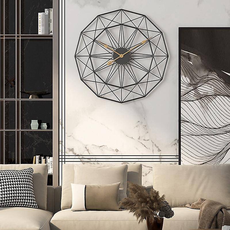 50cm Retro Nordic Type Iron Art Silent Hanging Wall Clock Mute Hanger Clocks Room Bedroom Decor New