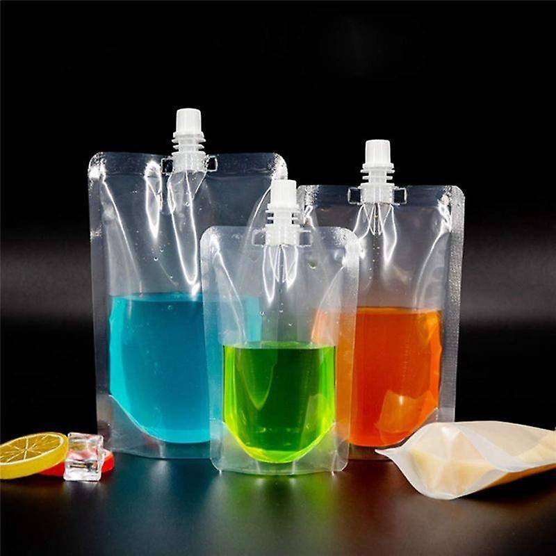 50pcs 500ml Liquid Stand Bag Leak Proof Drink Packaging Bag Spout Pouch for Beverage Juice Milk Coff