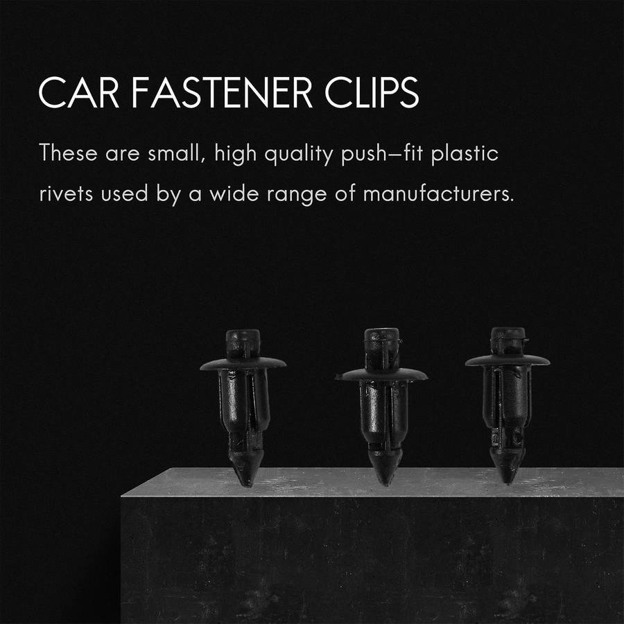 50x Plastic Rivet Bike Fairing Trim Panel Fastener Clips 6mm Compatible Black