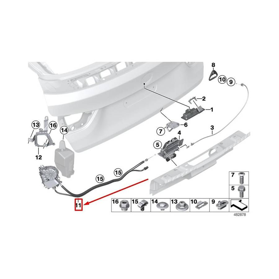 51247269516 Car Door Lock Actuator Rear Boot Lid for 3 4 Series F34 F31 F36 Motor