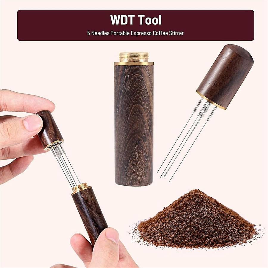 51mm Espresso Coffee Tamper&stirrer Set-wooden-handle Spring-loaded Calibrated Tamper with Premium S