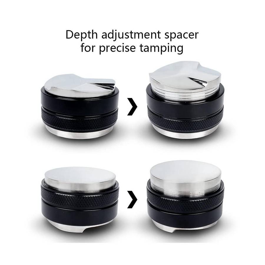 58mm 304 Stainless Steel 3 Angled Slopes and Flat Base Double Head Coffee Powder Tamper Espresso Po