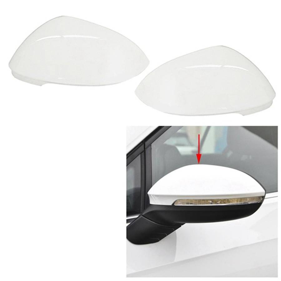 5h0857537 Car White Rearview Side Glass Mirror Cover Trim Rear Mirror Covers Shell for Golf 8 Mk8 2