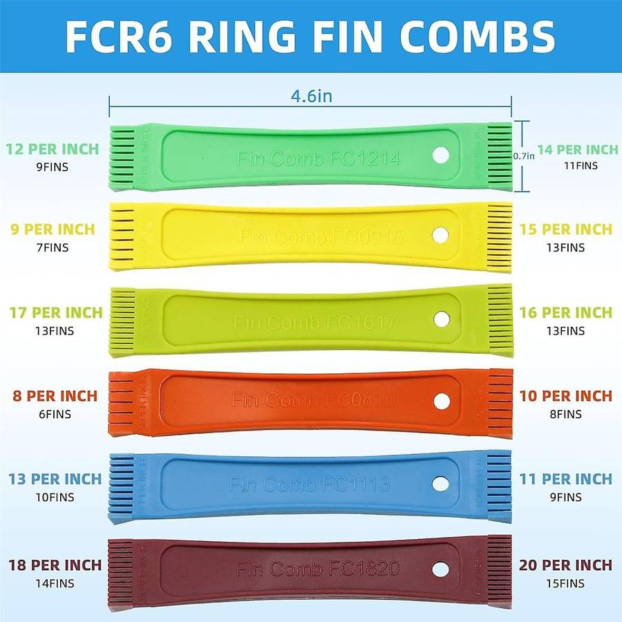 5pc Air Conditioner Fin Cleaner Set,fcr6 Fin Comb Condenser,air Outlet Cleaner Evaporator Radiator R