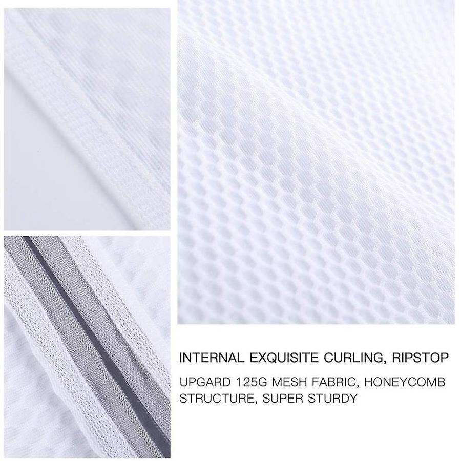 5Pcs Durable Honeycomb Mesh , Heavy Duty Net Fabric Reusable Wash Bag,Travel Storage Bag