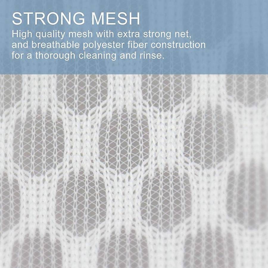 5Pcs Durable Honeycomb Mesh , Heavy Duty Net Fabric Reusable Wash Bag,Travel Storage Bag
