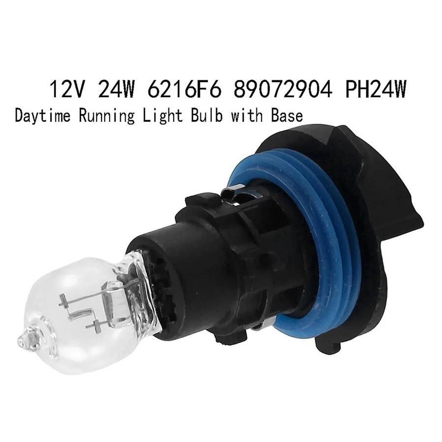 5Pcs Front Daytime Running Light Bulb with Base for 3008 5008 C5 12V 24W 6216F6 89072904 PH24W