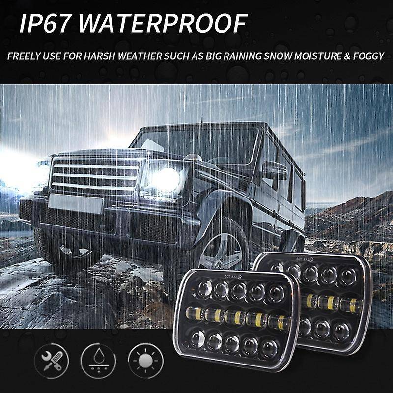 5X7 Inch 400W LED Head Light Lamp DRL Headlight Crystal Clear Hi-Lo Beam DRL Light for Truc