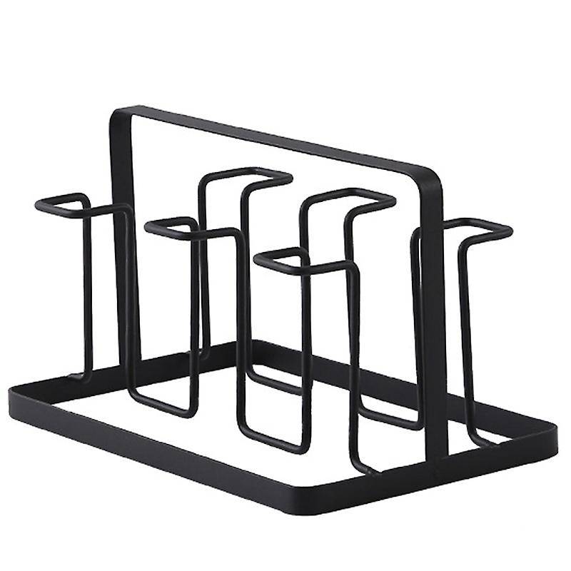 6 Glass Cups Stand Holder Drying Shelf Kitchen Water Cup Rack Home Hanging Drainer Storage Rack Acc
