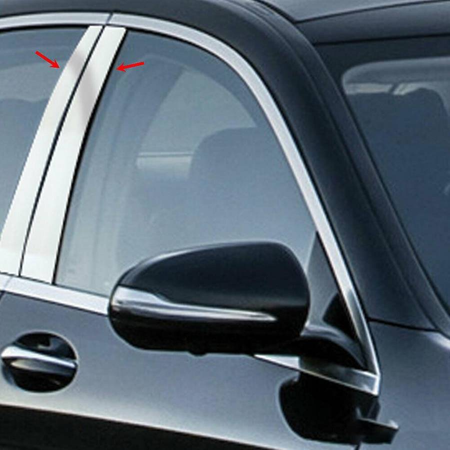 6 Pcs Car Window B Pillar Trim for S-Class W221 2007-2013