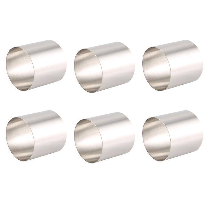 6 Pieces Round Biscuit Cutter Stainless Steel Mousse Ring Mini Circle Cookie Cutters Frying Egg Rin