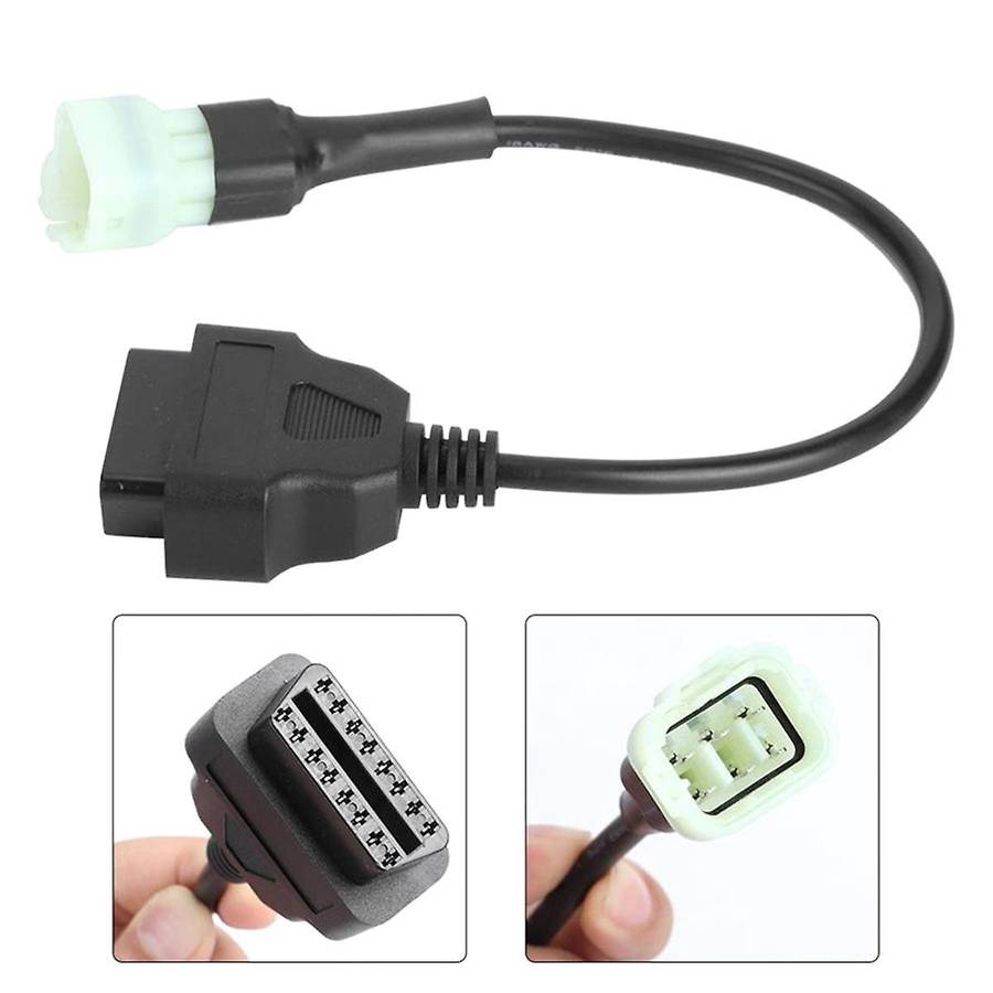 6 Pin to 16 Pin Motorcycle Adapter Cable Replacement Motorcycle Accessories for OBD2 Motorcycle Conn