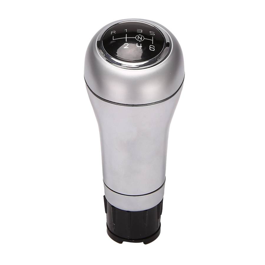 6 Speed Car Shift Knob Shifter Lever Gaiter Boot Cover for C/E/ W203 W204 C300 W207 W212 Silver