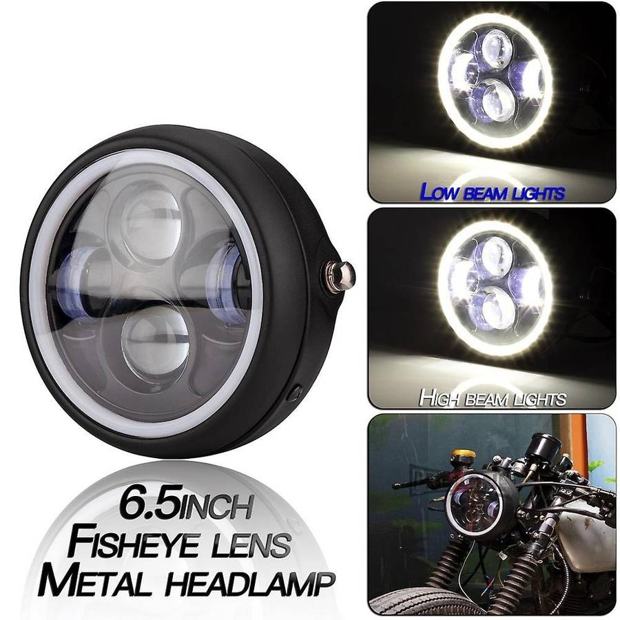 6.5 Inch Universal Round Motorcycle LED Head Light Lamp Distance Light Refit Motorcycle Headlight Ca