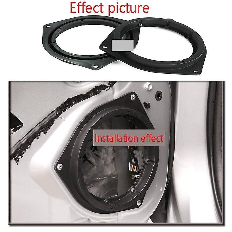 6.5inch Front Rear Door Stereo Speaker Mat Adapter Wire Mount Plugs Plates Bracket Spacers Ring For