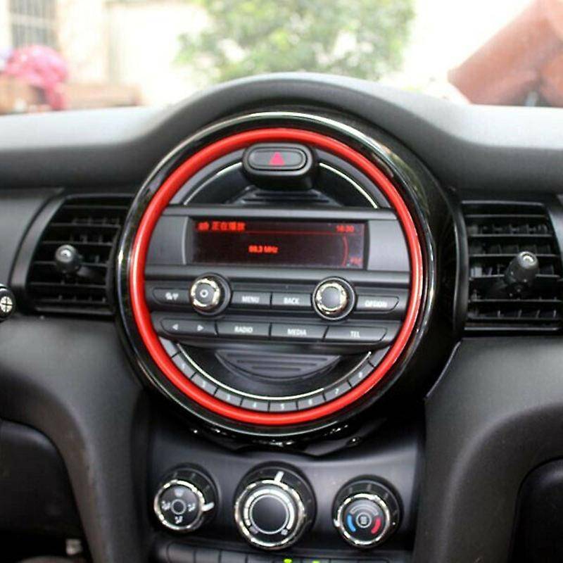 6.6 Inch Red Center Console Dashboard Navigation Radio Cover Trim Decoration Ring for F60 F57 F56 F5