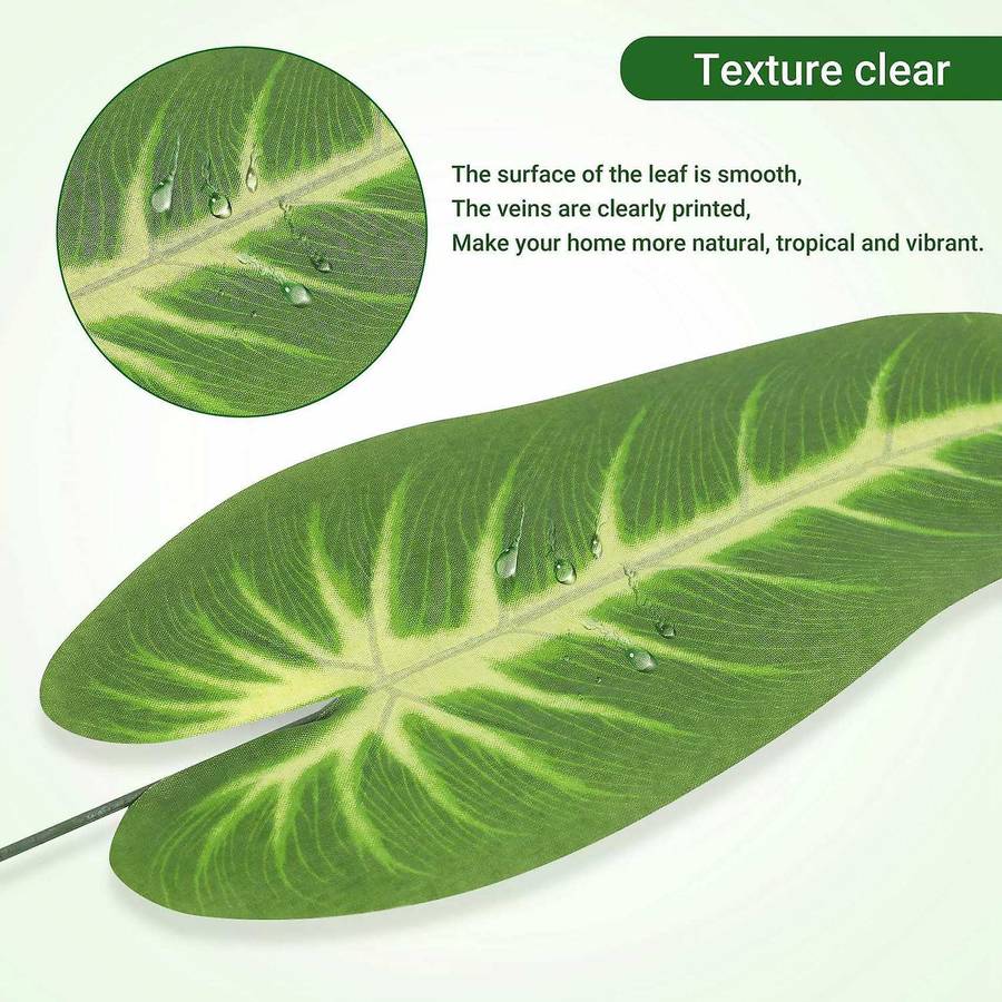 68 Pieces 8 Kinds Monstera Leaves , Artificial Palm Leaves with Stem