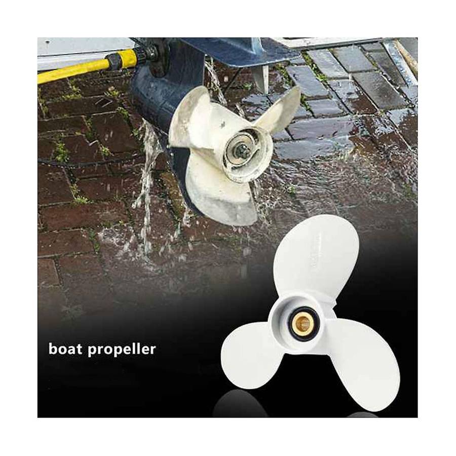 6e0-45941-01-el Aluminum Alloy Outboard Propeller 7 1/2x8- for Mariner 4-6hp 3 Blades 9 Spline Toot
