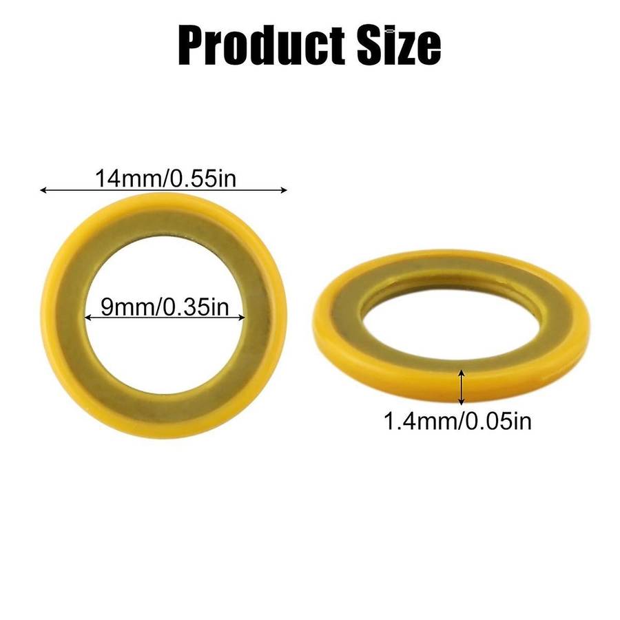6pcs 26-830749 Gearcase Drain Plug Seal Washer Gaskets, Lower Unit Grease Gaskets Washer Drain Plug