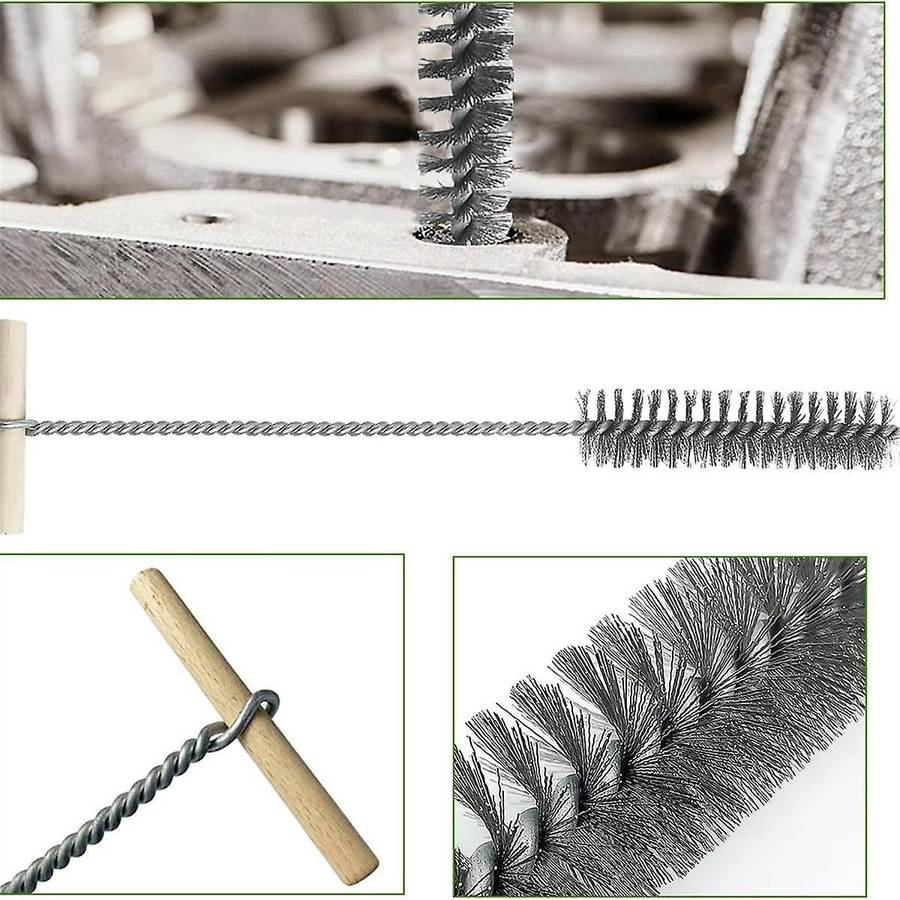 6pcs Drill Hole Brush Set,8/12/16/20/25/30mm Stainless Steel Hole Brush,cleaning Brush,for Efficient