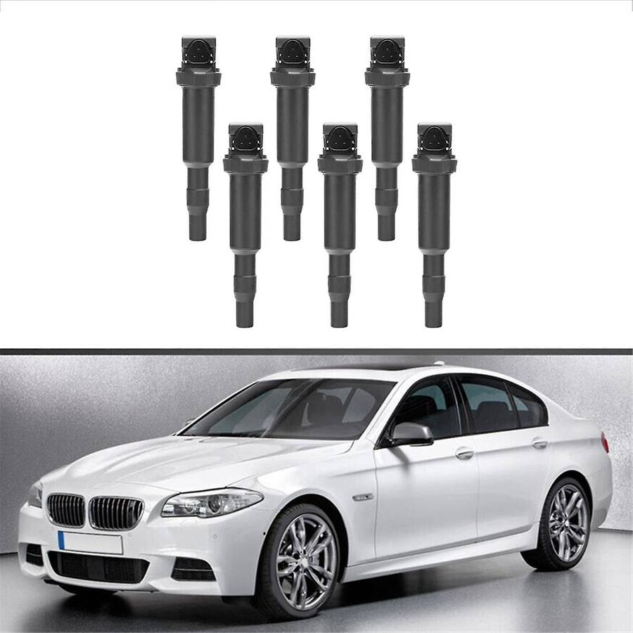 6PCS Ignition Coils 0221504470 12137594937 12137571643 for 325i 328i 335 525 528 530 535