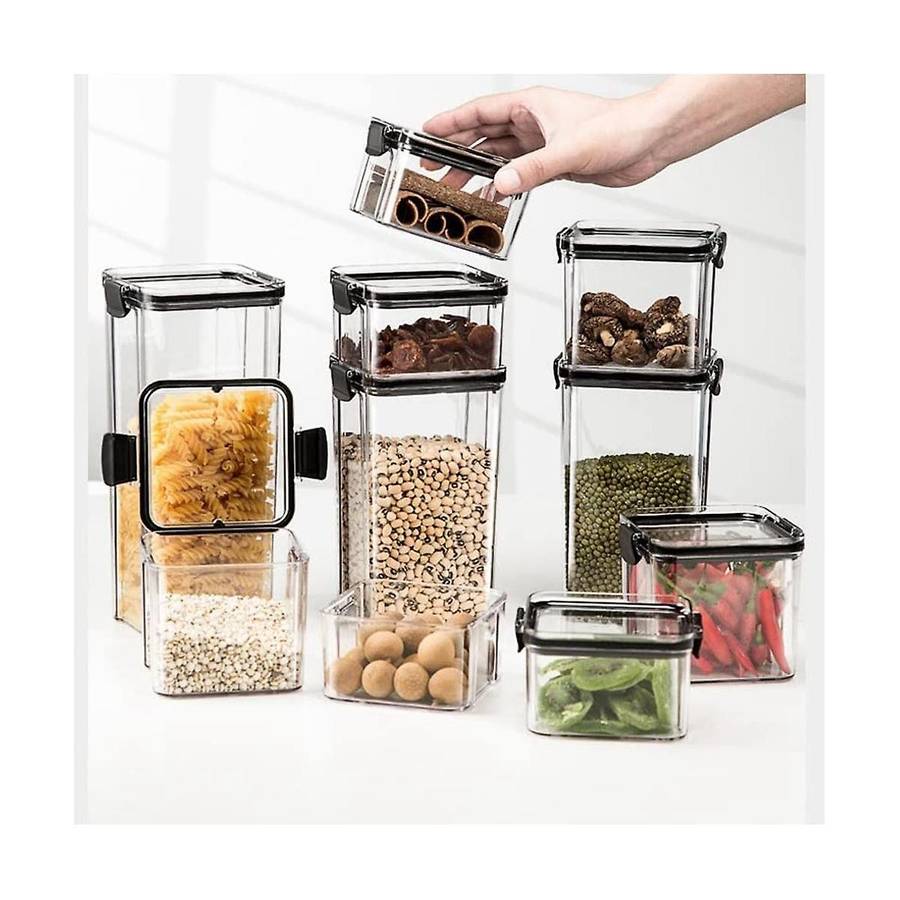 6pcs Kitchen Containers Seasoning Box Organizer Storage Jars for Cereals Jar for Bulk Jars with Lid