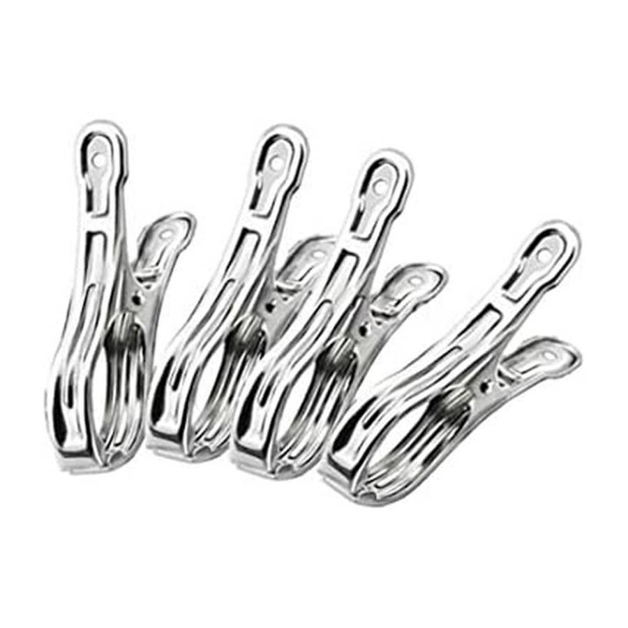 6Pcs Metal ClothesPins,Row Cover Clips Stainless Steel Pool Towel Clips,Chair Clips for Beach Towels