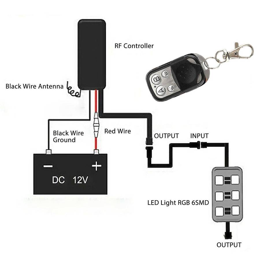 6Pcs Motorcycle ATV RGB LED Neon Under Glow Light Strip Kit Atmosphere Lights
