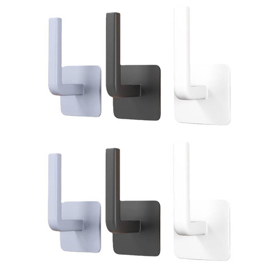 6Pcs No Punching Baseball Cap Hat Rack Wall Mounted Casual Hat Clothing Bathroom Kitchen Bedroom Sto