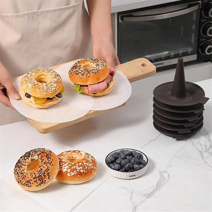 6PCS Silicone Donut Mold DIY Doughnuts Pan Set Dishwasher Safe for Donut Cake Biscuit Bagels