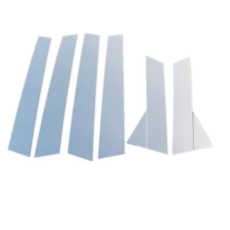 6Pcs Window B-Pillar Decorative Sticker Window Frame Center Pillar Cover Trim Strip Sticker for Kadj