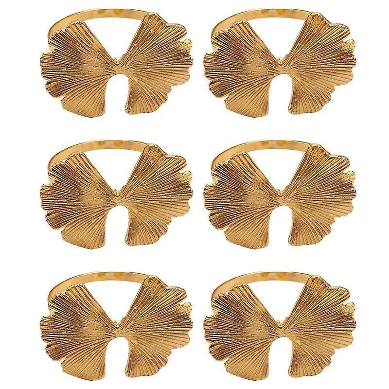 6pcs/lot Retro Ginkgo Leaf Napkin Buckle Napkin Ring, Suitable for Dinner Decoration Of Wedding Hot