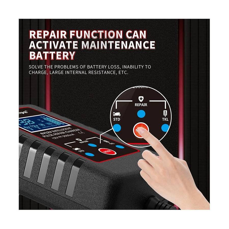 6v 12v Fully Automatic Smart Charger 2a High Power Portable Car Motorcycle Battery Charger for Bat