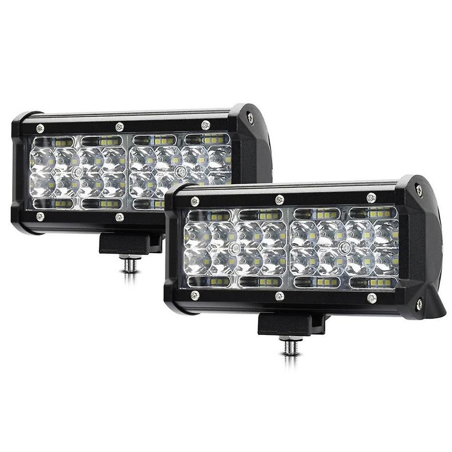 7 Inch LED Light Bar, 120W 12000Lm LED Pod Lights Work Lights, Spot Flood Combo Beam Off Road Light